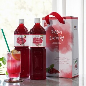 프리미엄 수제 생오미자청 1.5 L(6병) 원액(주연네오미자농원)